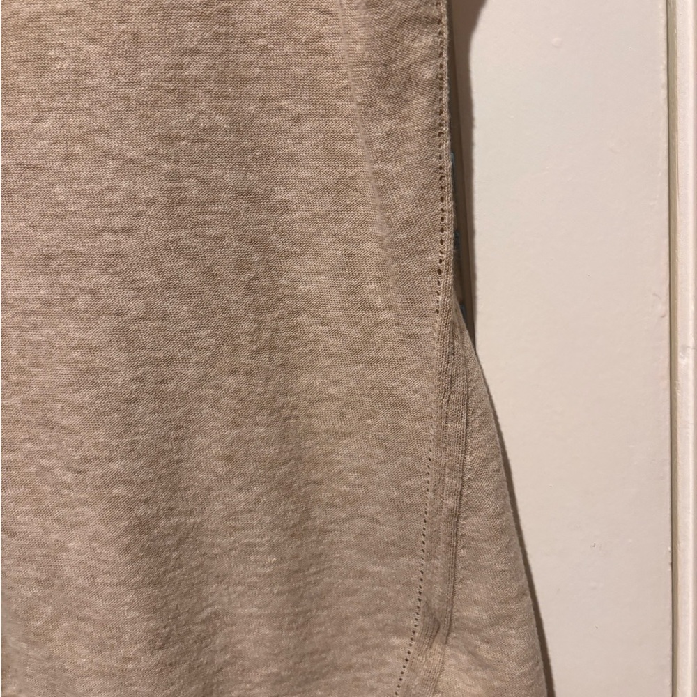 Sigrid Olsen Sleeveless V-Neck Tank in Light Taupe - Picture 3 of 4